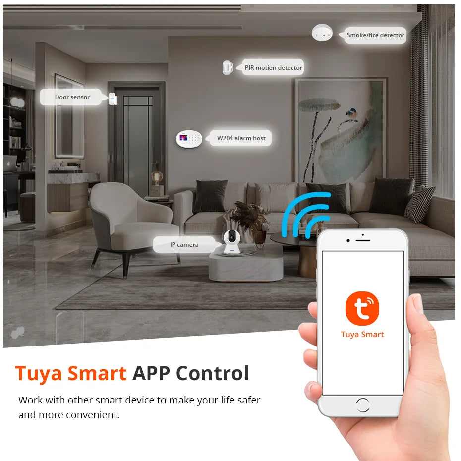KERUI W204 4G Home Security Protection Touch Panel Alarm System Tuya APP Remote Control Smart Life WIFI GSM Alarm Burglar