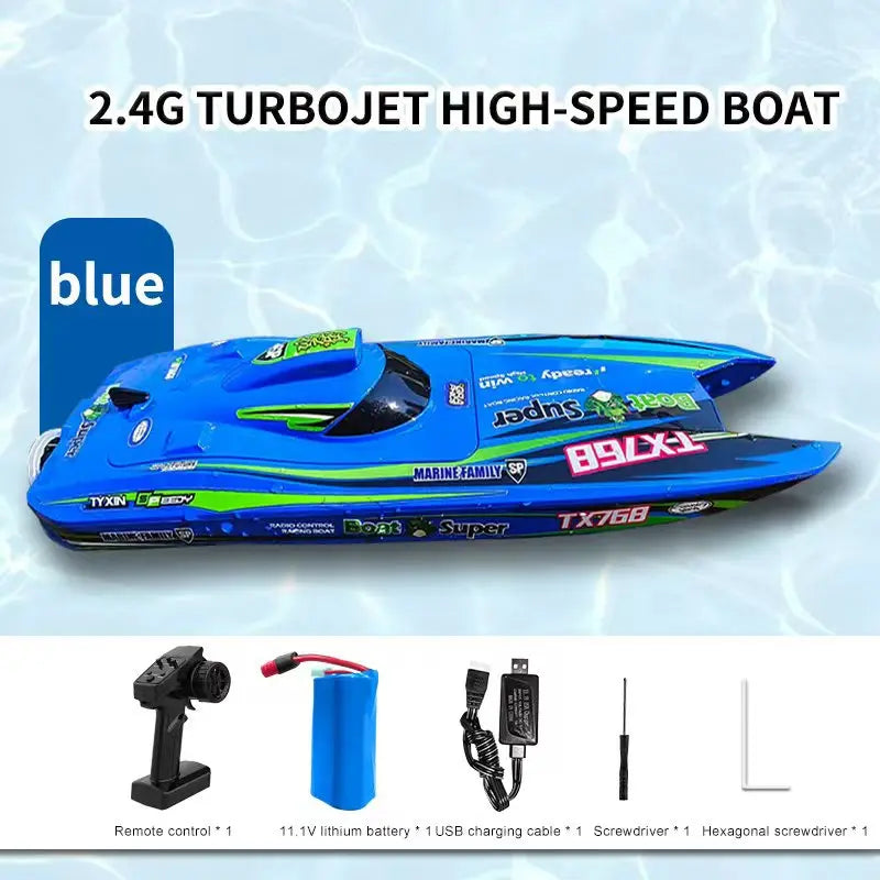 TX768 RC Boat 2.4G Brushless High Speed Remote Control Ship 30km/h Professional Speedboat Watercraft Toys Boys Gift