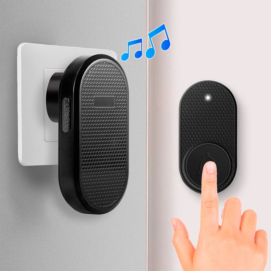 KERUI Plug-in Doorbell Welcome Chime, Wireless Door Bell, 150m Range, Doorbell Wireless Set, 33 Melodies, 4 Volume Levels