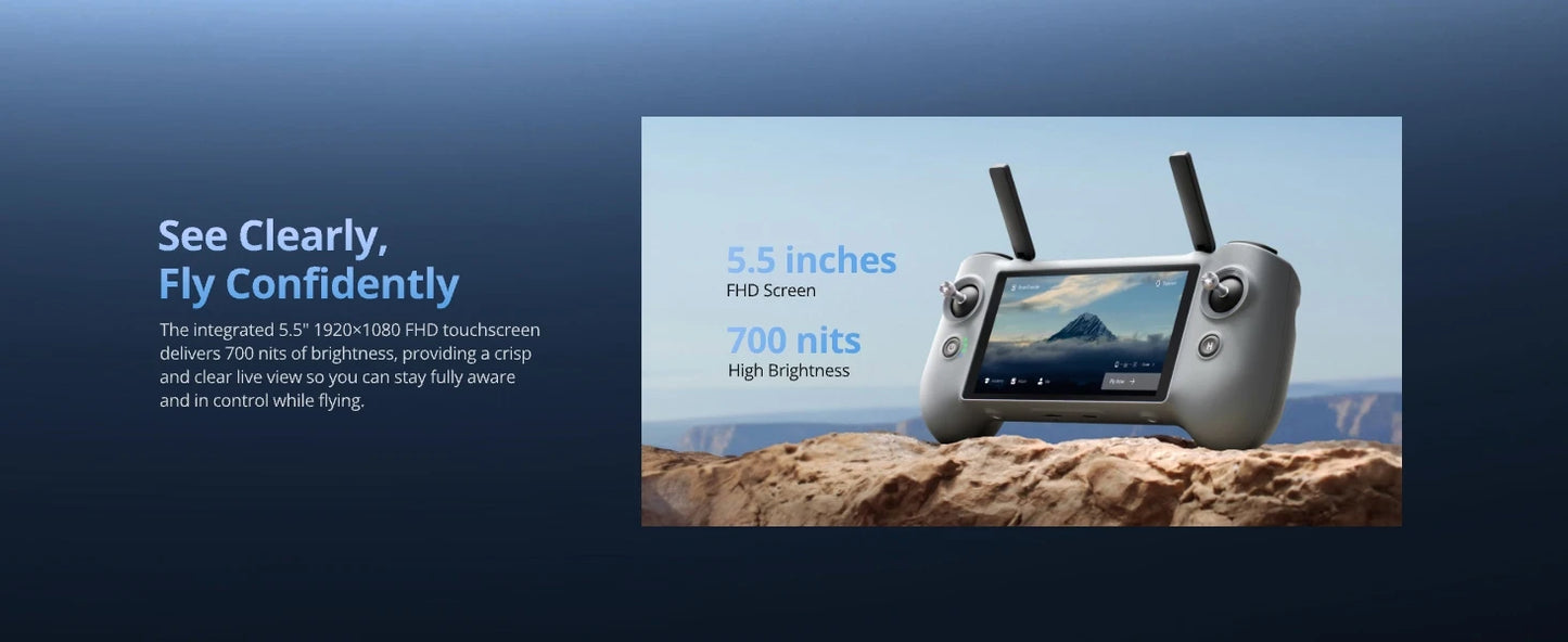 Potensic ATOM 2 Drone with PTD 1 Remote Control 4K Video, 8K Photo, 2.7K Vertical Shoot Camera Drones, Max 10KM, AI Night Shot