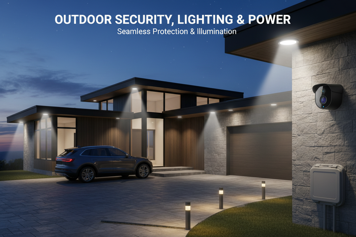 Outdoor Security, Lightning & Power