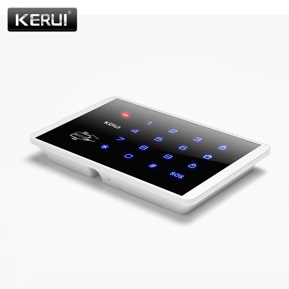 KERUI K16 433MHz Wireless RFID Touch Keyboard Keypad with Two RFID Cards For W181 W184 W204 GSM WIFI Home Security  Alarm System