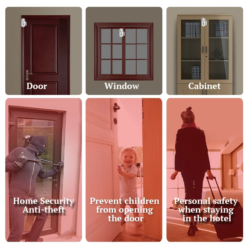 KERUI 120DB Wireless Door/Window Entry Security Burglar Sensor Alarm PIR Magnetic Smart Home Garage System Remote Control Led