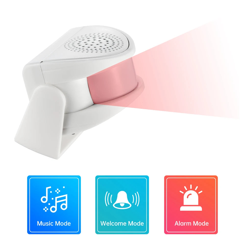KERUI 32 Song Wireless Welcome Chime Bell PIR Motion Sensor Door Bell Shop Visitor Alert Chime Alarm Burglar Doorbell for Office