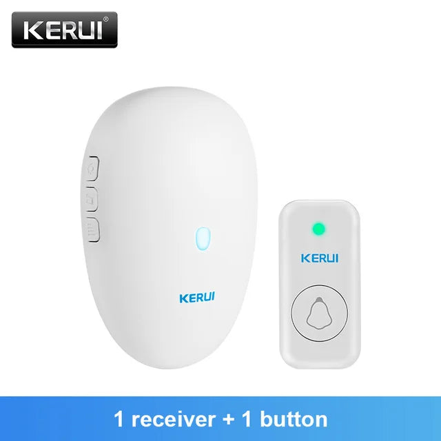 KERUI M521 Wireless Doorbell Outdoor Smart Home Security Welcome Chime Kit 57 Songs Door Bell Alarm LED Light Waterproof Button
