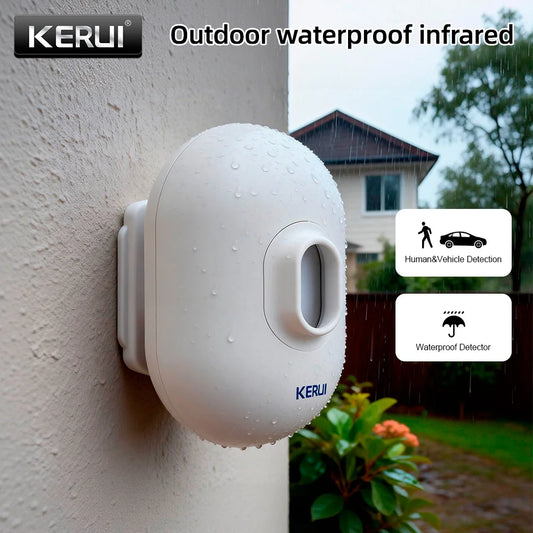 KERUI Waterproof PIR Motion Sensor Detector Outdoors For KERUI Wireless Security Alarm Driveway Garage Burglar Alarm P861