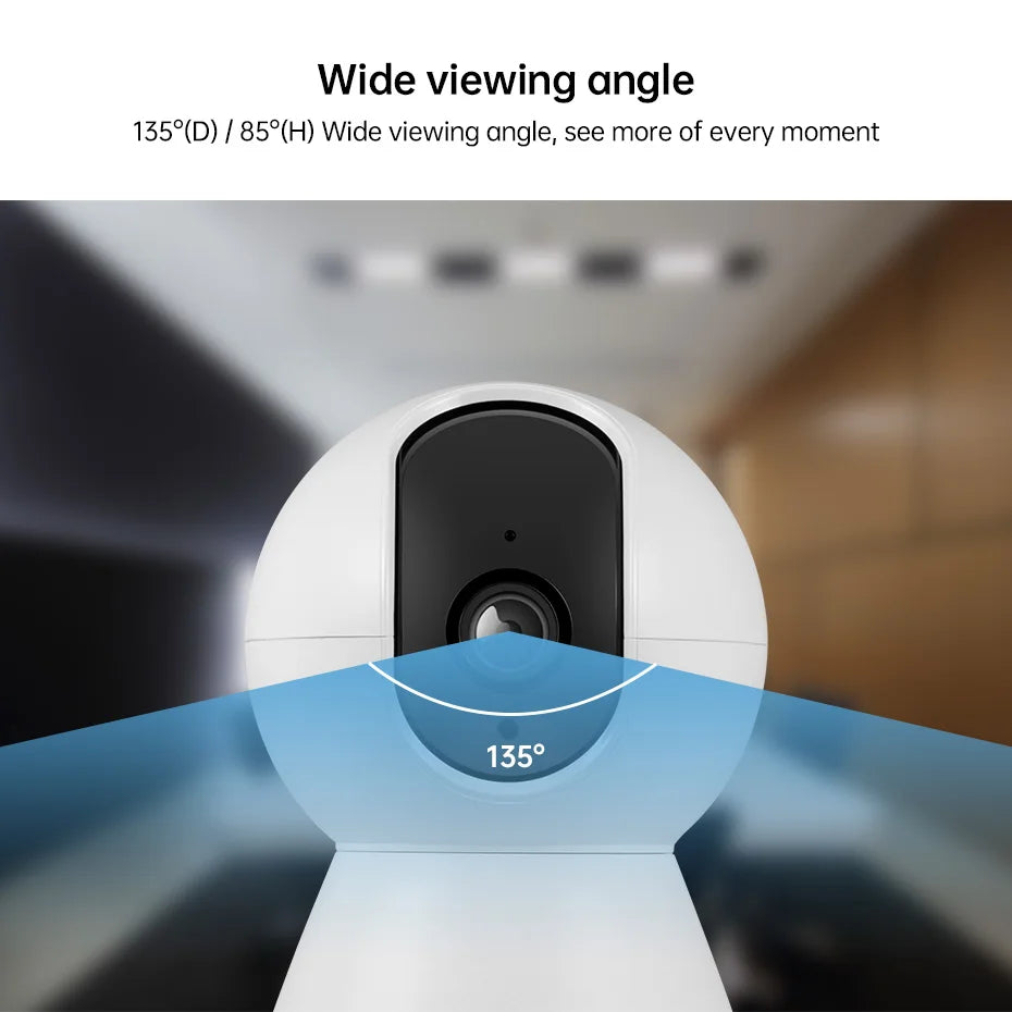 KERUI Indoor Wireless 8MP 4K HD Tuya Smart Mini WiFi IP Camera Security Home Surveillance Camera CCTV With Auto Tracking
