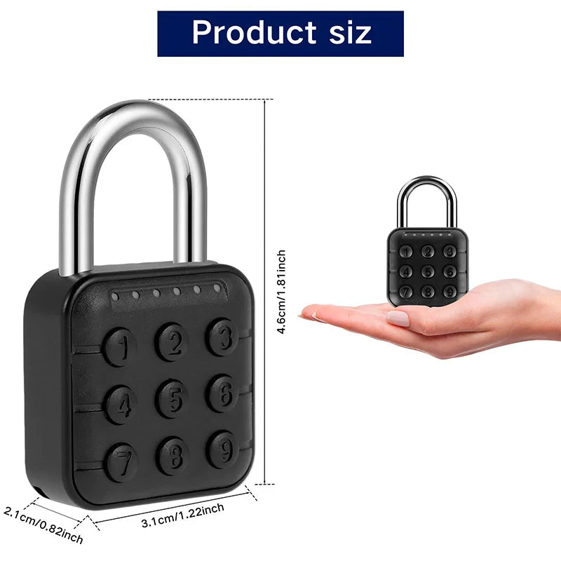 KERUI Waterproof Password Padlock Combination Lock Padlock Door Lock Keyless for House Security Luggage Bag Case Anti-theft Lock
