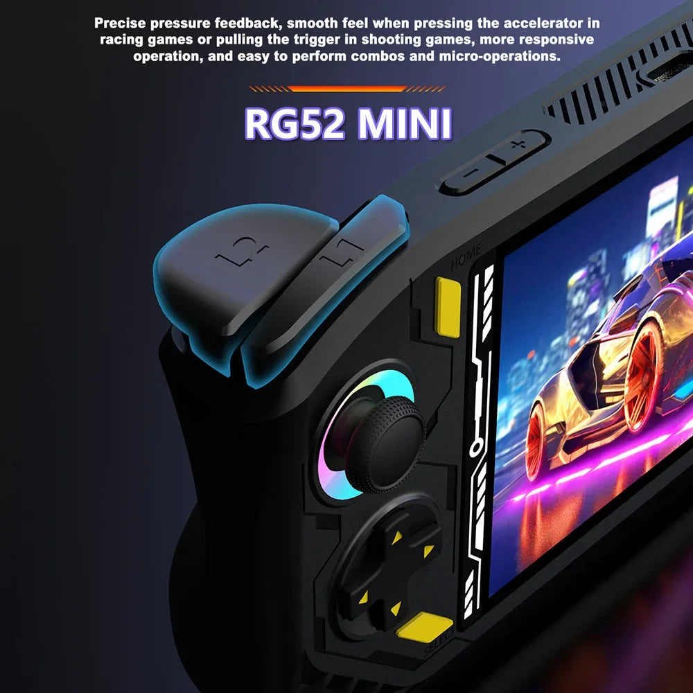 AISLPC Retro Handheld Game Console RK3562 Chip 5.5'' Screen Supports WiFi Bluetooth HD-Out RG52 Mini Video Game Player For PSP