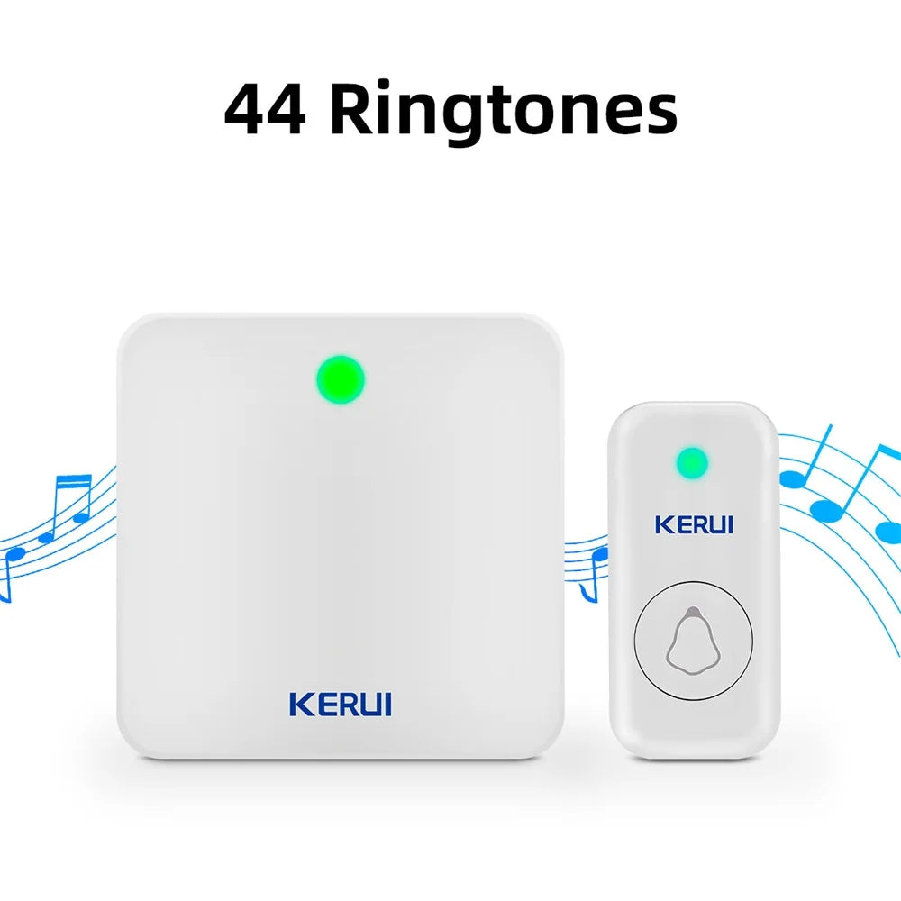 KERUI M537 Wireless Doorbelll 120 Meters Long Transmission Distance Door Bell Welcome Chime with 44 Songs Melodies for Home