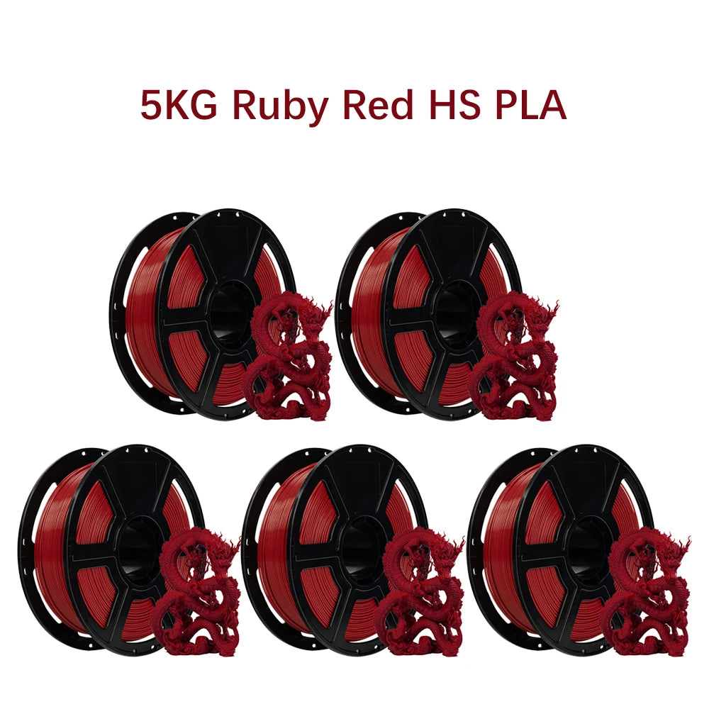FLASHFORGE 5pcs/lot High Speed PLA/ PETG/ ASA 3d Printer Filament 1.75mm High Toughness Sealed Packaging No Plugs No Warping Low Shrinkage 3d Printer Material