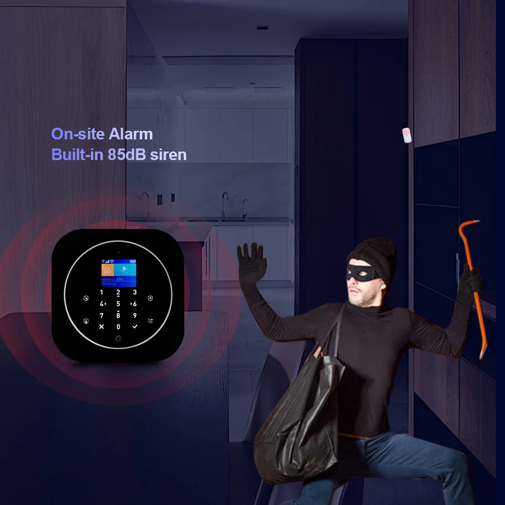 KERUI G12 WIFI GSM Alarm Host DIY Your Alarm Kit for Home Security with Door/Motion Sensor, IP Camera Smart Life APP Control