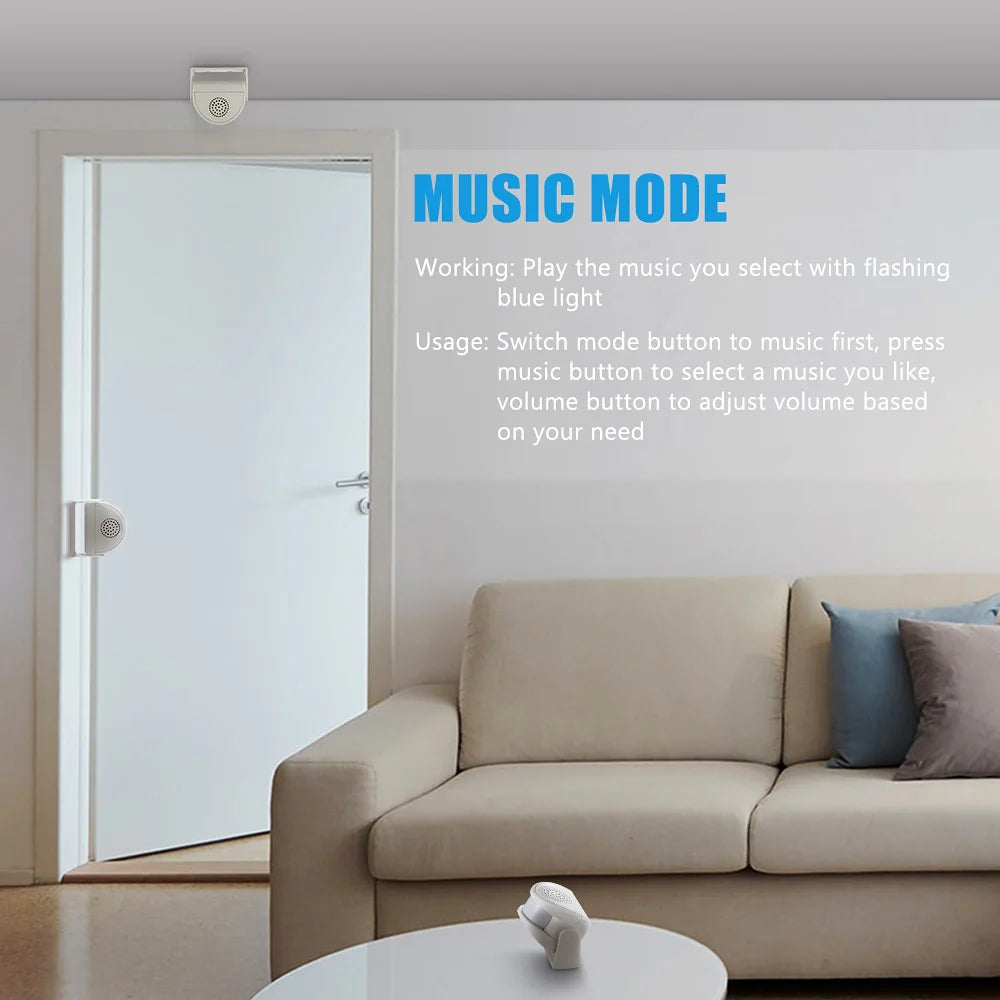 KERUI Wireless PIR Motion Sensor Door Bell Chime with Power Supply 32 Songs Welcome Chime Bell for Shop Home Hotel Security
