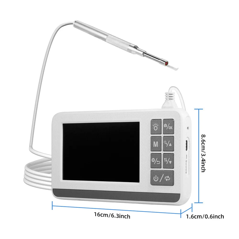 KERUI Otoscope 3.9mm Ear Endoscope Camera with 6 Lights 4.3 Inch Screen Ear Wax Removal Tool Earpicker for Kids Adults P60