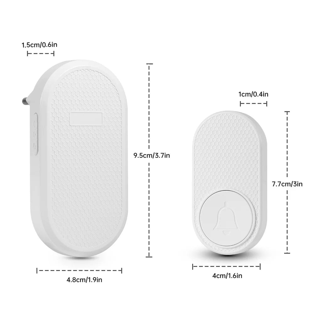 KERUI M558 Smart Wireless Door Bell 150M Long Transmission Distance Doorbell with 33 Ringtones Chime Button with Battery