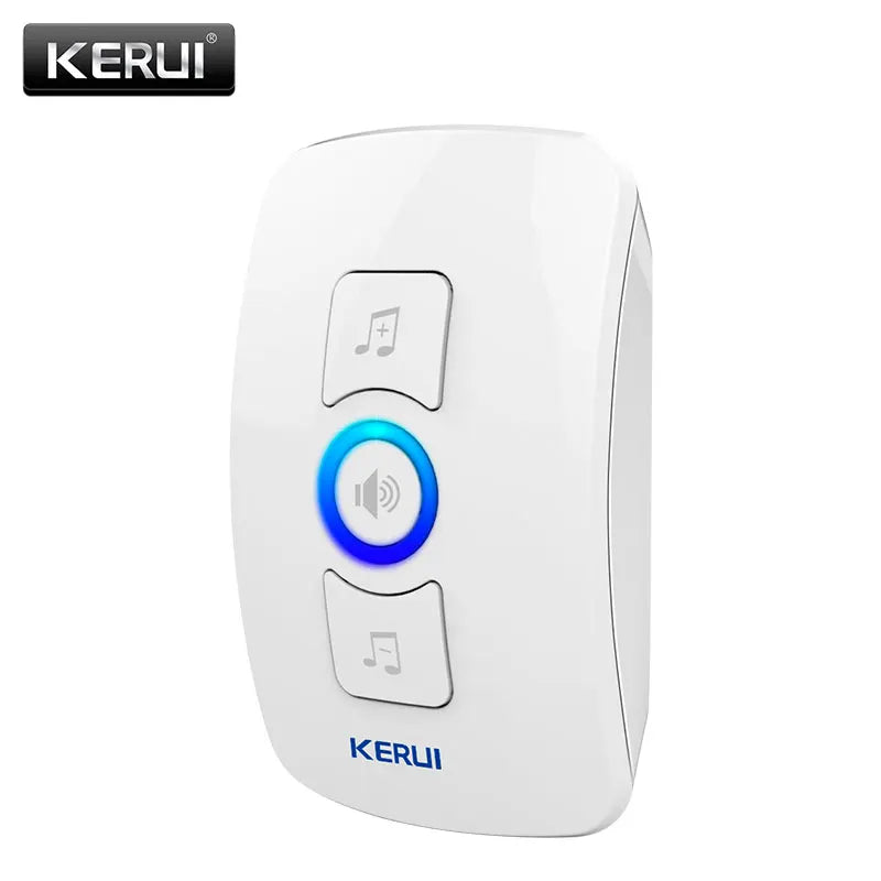 KERUI Wireless Doorbell Home Security Welcome Chime Door Bell Work with PIR Motion Detector Door Sensor Sound Alarm Ring Button