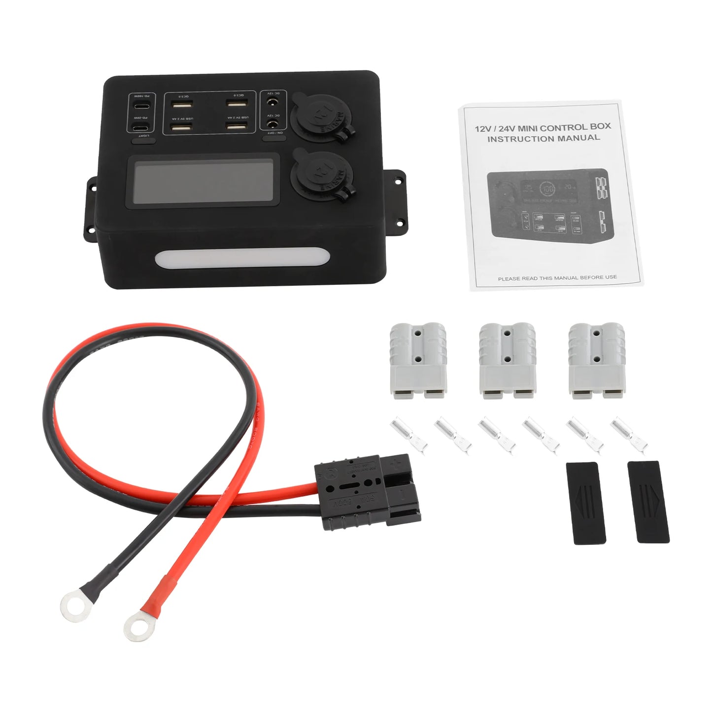 Bymaocar Power Box with USB DC12V PD Outlets, RV Mini Power Distribution Box, Multifunctional Power Box