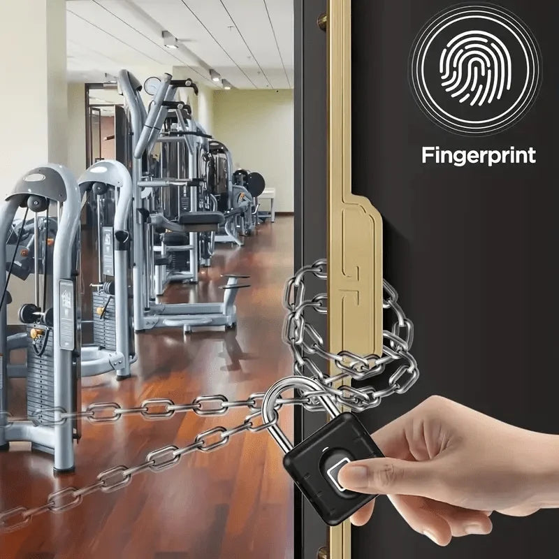 KERUI Fingerprint Padlock for Door Keyless Outdoor Waterproof Padlock USB Rechargeable Security Padlock Easy to Use