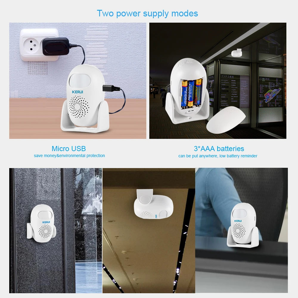 KERUI M120 PIR Motion Sensor Alarm Infrared Anti-Theft Burglar Welcome Chime Human Motion Detector Garage Shop Home Security