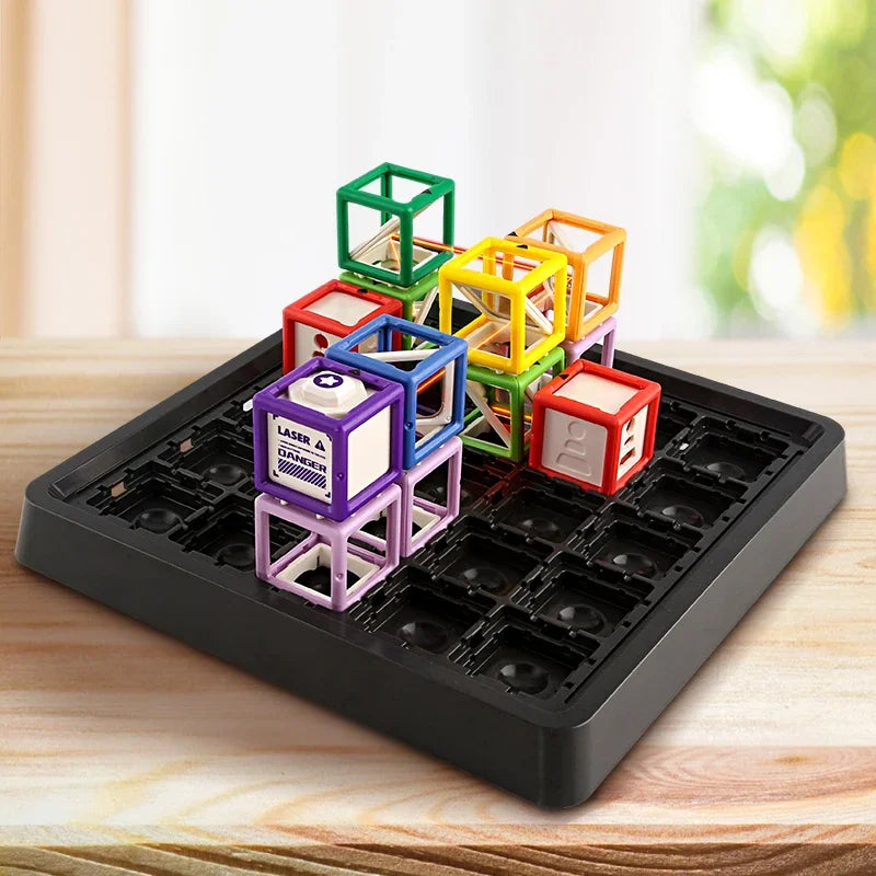 60 Levels Challenges STEM Game Laser Maze Toys for Kids Laser Maze Logic Thinking Training Board Game Stacking Educational Toy