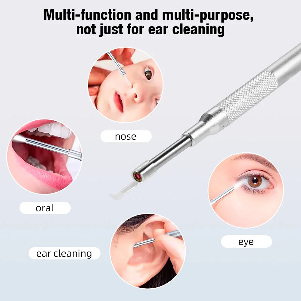 KERUI 3.9mm Ear Wax Removal Tool 4.3 Inch Screen Digital Ear Camera Ear Picker 6 LEDs Nose/Ear Cleaning Stick For Child Adult