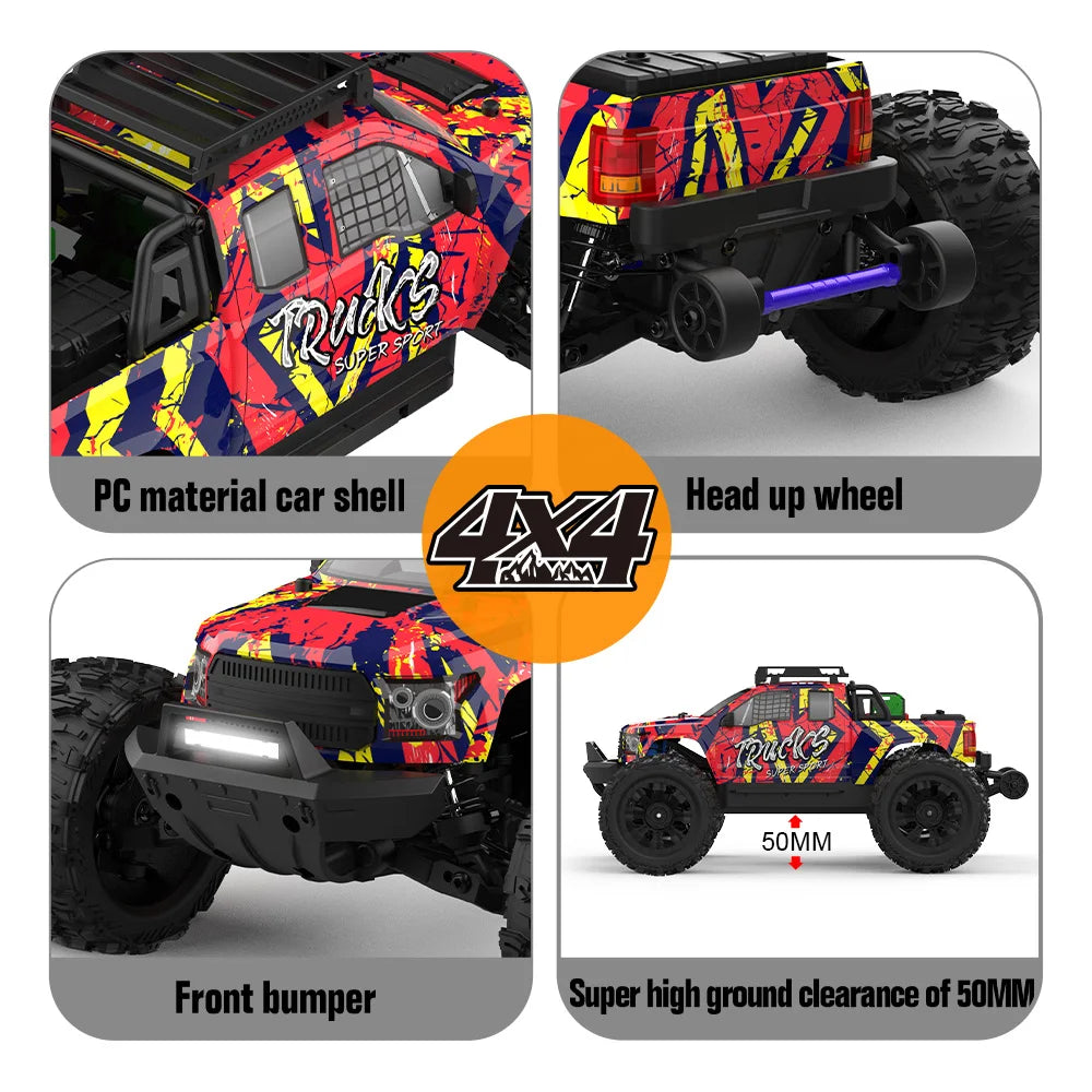 JIUSI PT14R MT14R V3 1/14 RC Racing Car 3S Battery 4WD 80km/h Brushless Motor 2.4G Remote Control High Speed Off-road RC Truck