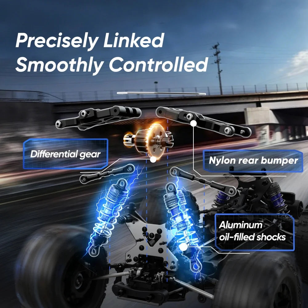 JIUSI PT14R MT14R V3 1/14 RC Racing Car 3S Battery 4WD 80km/h Brushless Motor 2.4G Remote Control High Speed Off-road RC Truck