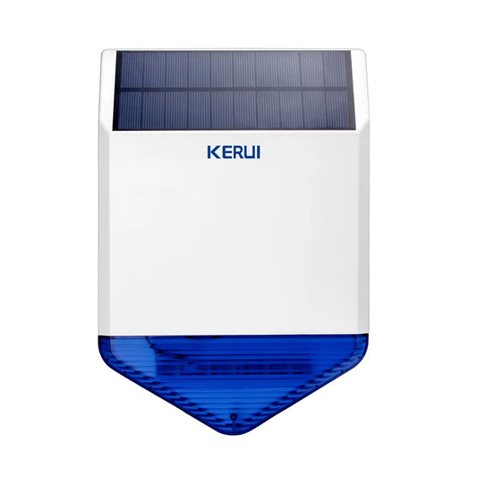 KERUI Solar Siren Panel for Outdoor Alarm Siren with Power Supply for Alarm System Security with Flashing Response Sound 110DB
