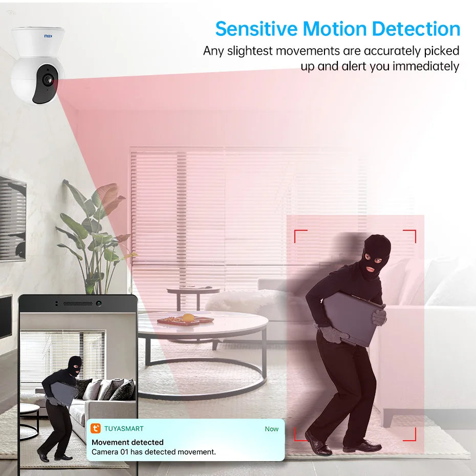 KERUI Indoor Wireless 8MP 4K HD Tuya Smart Mini WiFi IP Camera Security Home Surveillance Camera CCTV With Auto Tracking