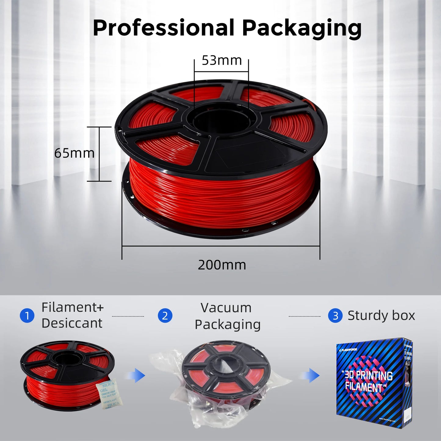FLASHFORGE 5pcs/lot High Speed PLA/ PETG/ ASA 3d Printer Filament 1.75mm High Toughness Sealed Packaging No Plugs No Warping Low Shrinkage 3d Printer Material