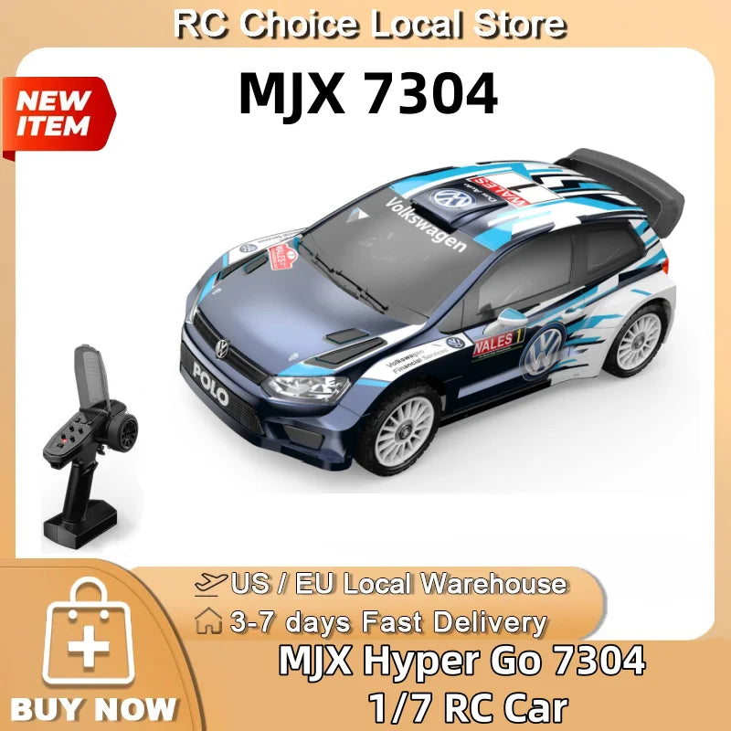 MJX HYPER GO 7304 1/7 WRC Rally Car 4WD Brushless 2.4G Remote Control Endurance Race Simulation Drift Car Toys As Gift