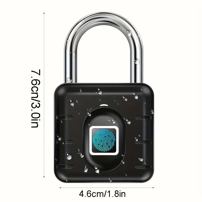 KERUI Fingerprint Padlock for Door Keyless Outdoor Waterproof Padlock USB Rechargeable Security Padlock Easy to Use