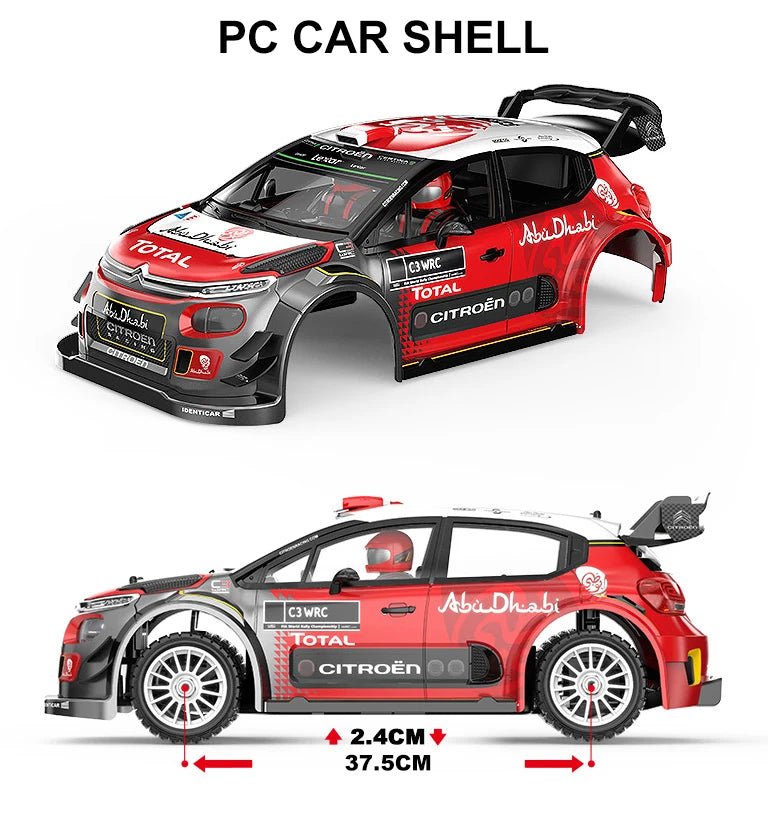 MJX 7303 C3 WRC 1/7 RC Car Brushless Drift Remote Control 60km/h Four-Wheel Drive High-Speed Rally Car Professional Toy Vehicle
