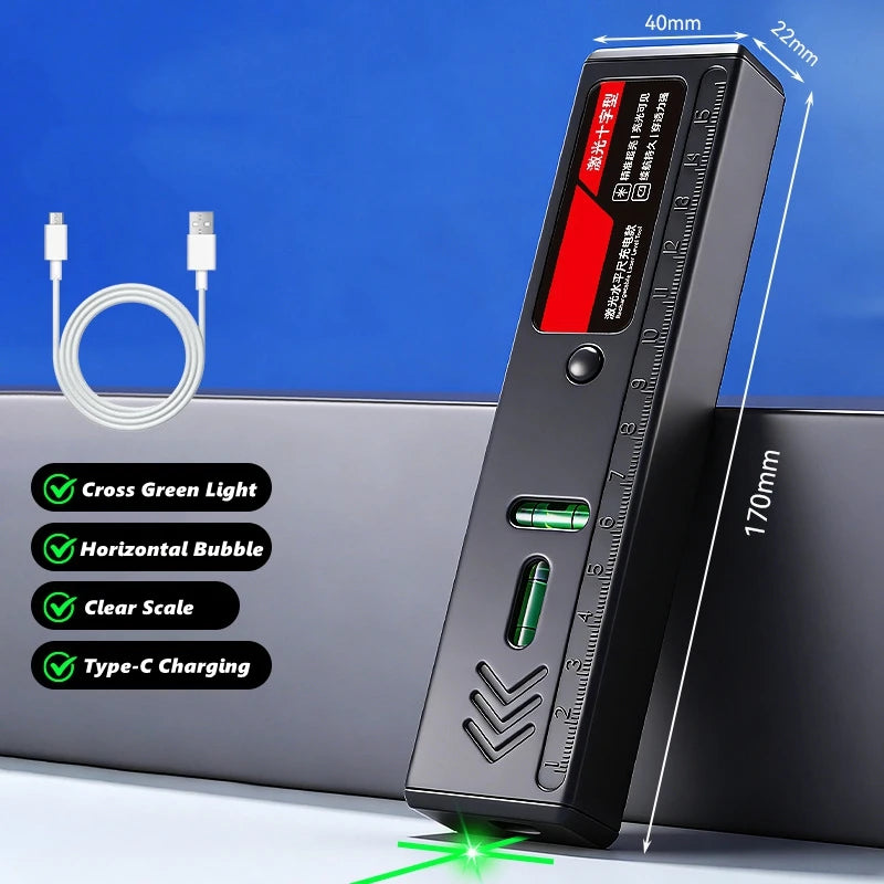 Professional Green Beam Laser Level, High Precision Level Tool with Strong Magnetic Base & Cross Line, Portable Leveler