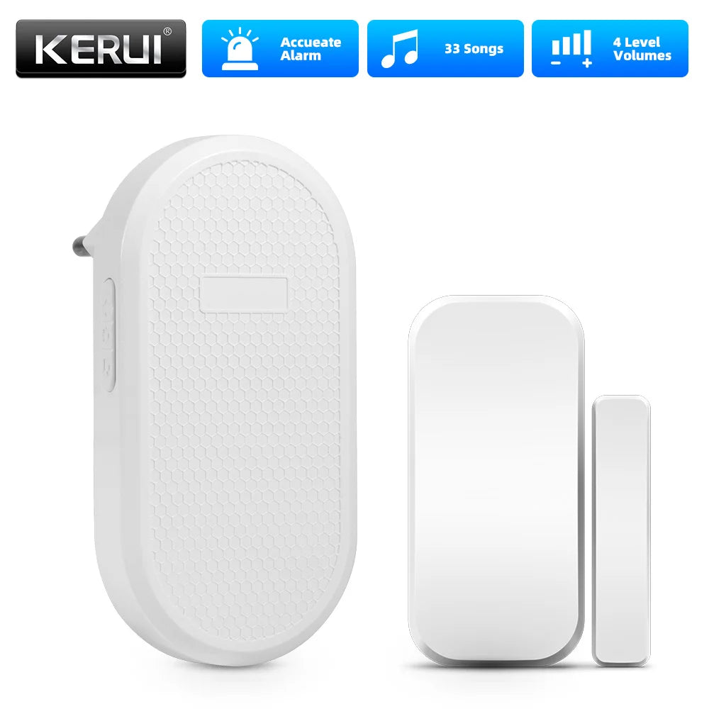 KERUI M558 Smart Wireless Door Bell 150M Long Transmission Distance Doorbell with 33 Ringtones Chime Button with Battery