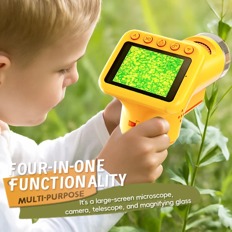 1600X Handheld Microscope 2 Inch Screen Children Magnifier Lens Mini Portable Electronic Microscopes Support Camera Photoes P02