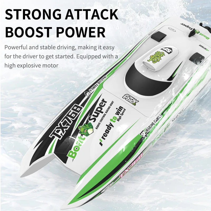 TX768 RC Boat 2.4G Brushless High Speed Remote Control Ship 30km/h Professional Speedboat Watercraft Toys Boys Gift
