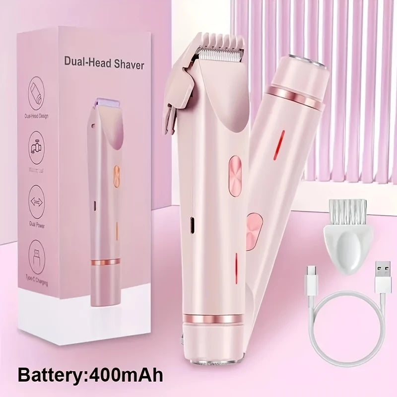 Hair Remover Women's Double Head Shaver Private Hair Trimmer Electric Shaver Women's Hair Remover Christmas Gift, Valentine's Da