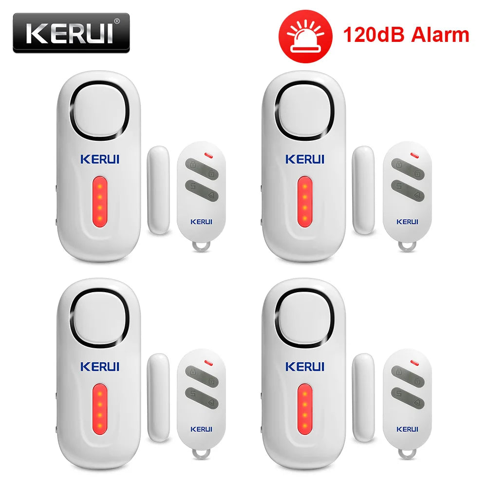 KERUI 120DB Wireless Door/Window Entry Security Burglar Sensor Alarm PIR Magnetic Smart Home Garage System Remote Control Led