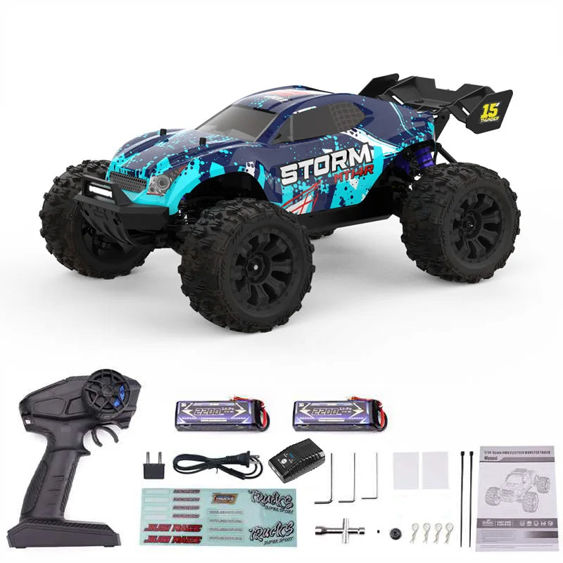 JIUSI PT14R MT14R V3 1/14 RC Racing Car 3S Battery 4WD 80km/h Brushless Motor 2.4G Remote Control High Speed Off-road RC Truck