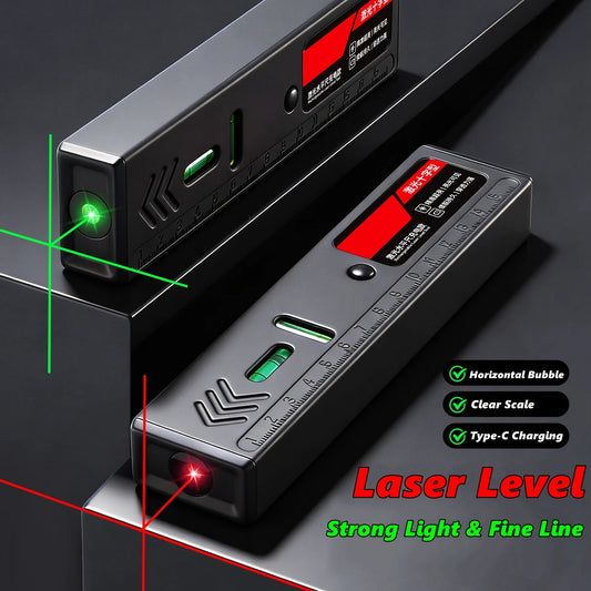 Professional Green Beam Laser Level, High Precision Level Tool with Strong Magnetic Base & Cross Line, Portable Leveler