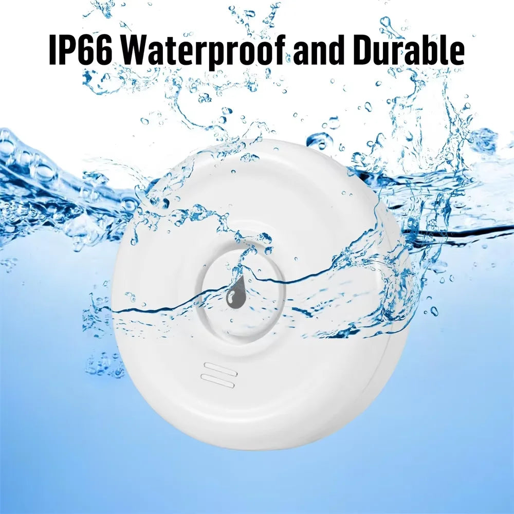 KERUI WiFi Flood Sensor Detector Works with Tuya Loudly Sound Alarm Alert Water Leakage Sensor Detection App Remote Monitoring