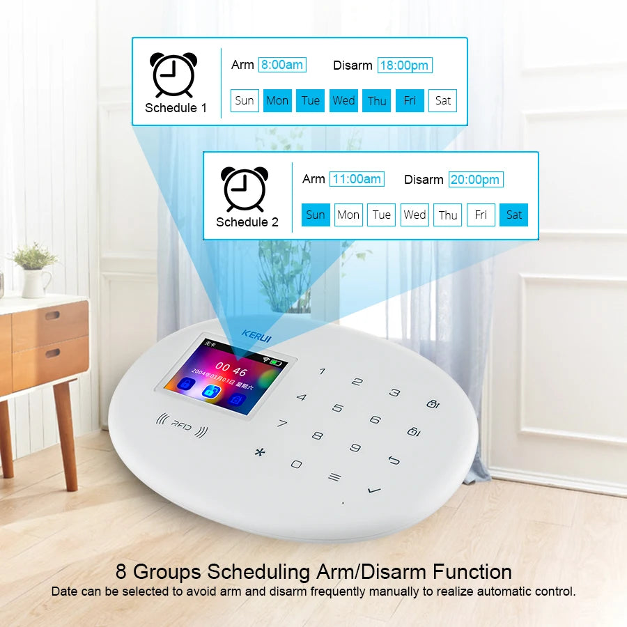 KERUI W204 4G Home Security Protection Touch Panel Alarm System Tuya APP Remote Control Smart Life WIFI GSM Alarm Burglar