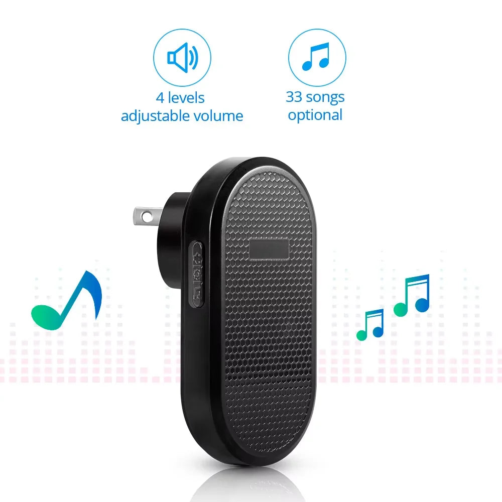 KERUI Plug-in Doorbell Welcome Chime, Wireless Door Bell, 150m Range, Doorbell Wireless Set, 33 Melodies, 4 Volume Levels