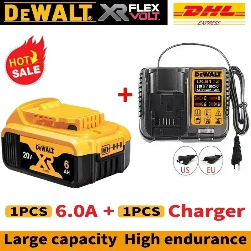 New 100% Original Dewalt 6.0Ah 9.0Ah Battery 20V Original Dewalt Power Tool Battery DCB206 DCB206 20V Battery DCB205 DCB200
