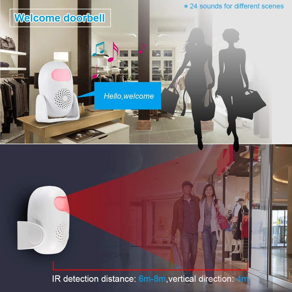 KERUI M120 PIR Motion Sensor Alarm Infrared Anti-Theft Burglar Welcome Chime Human Motion Detector Garage Shop Home Security