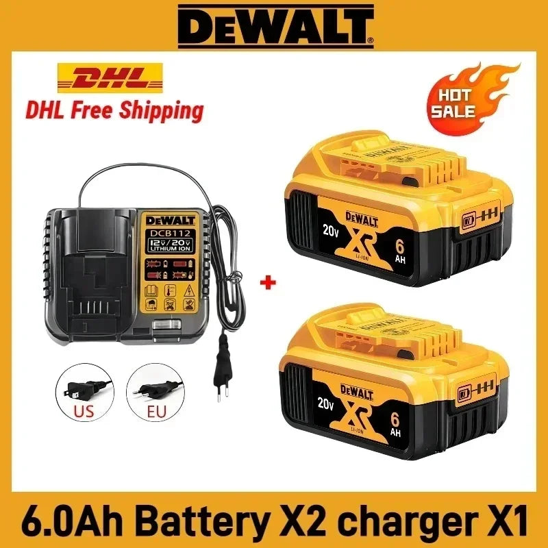 New 100% Original Dewalt 6.0Ah 9.0Ah Battery 20V Original Dewalt Power Tool Battery DCB206 DCB206 20V Battery DCB205 DCB200