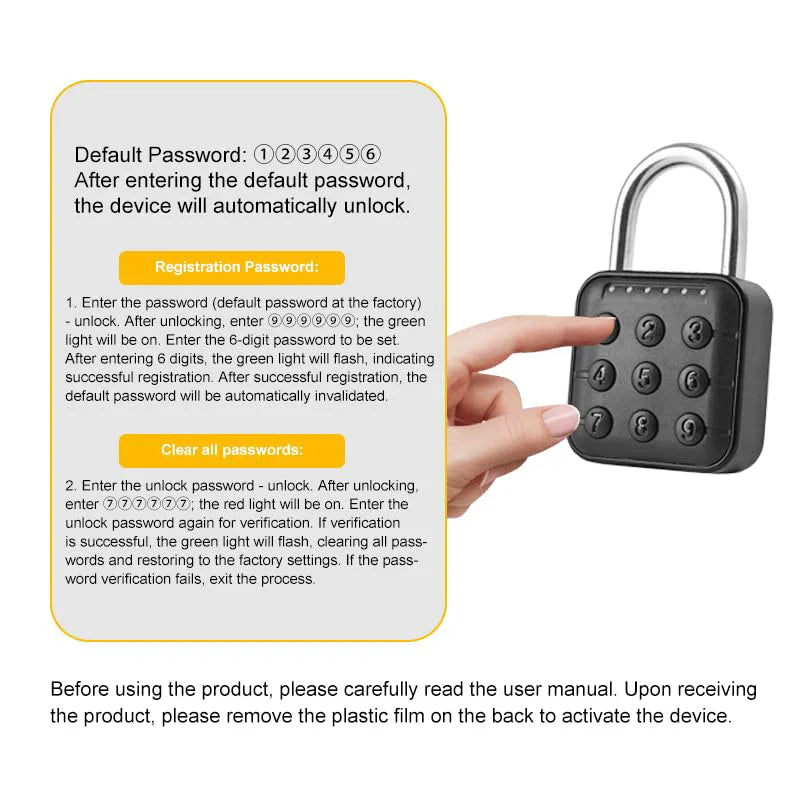KERUI Waterproof Password Padlock Combination Lock Padlock Door Lock Keyless for House Security Luggage Bag Case Anti-theft Lock
