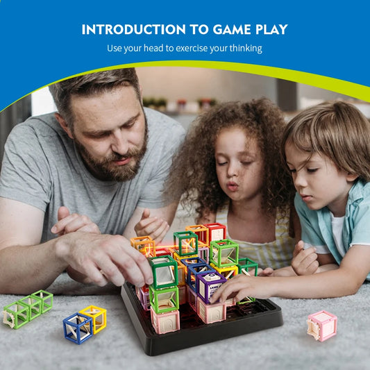 60 Levels Challenges STEM Game Laser Maze Toys for Kids Laser Maze Logic Thinking Training Board Game Stacking Educational Toy