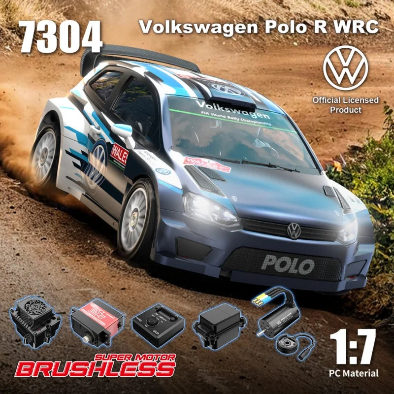 MJX HYPER GO 7304 1/7 WRC Rally Car 4WD Brushless 2.4G Remote Control Endurance Race Simulation Drift Car Toys As Gift